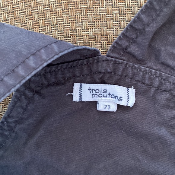 Trois Moutons Charcoal Gray Cotton Overalls 2T - Picture 11 of 12